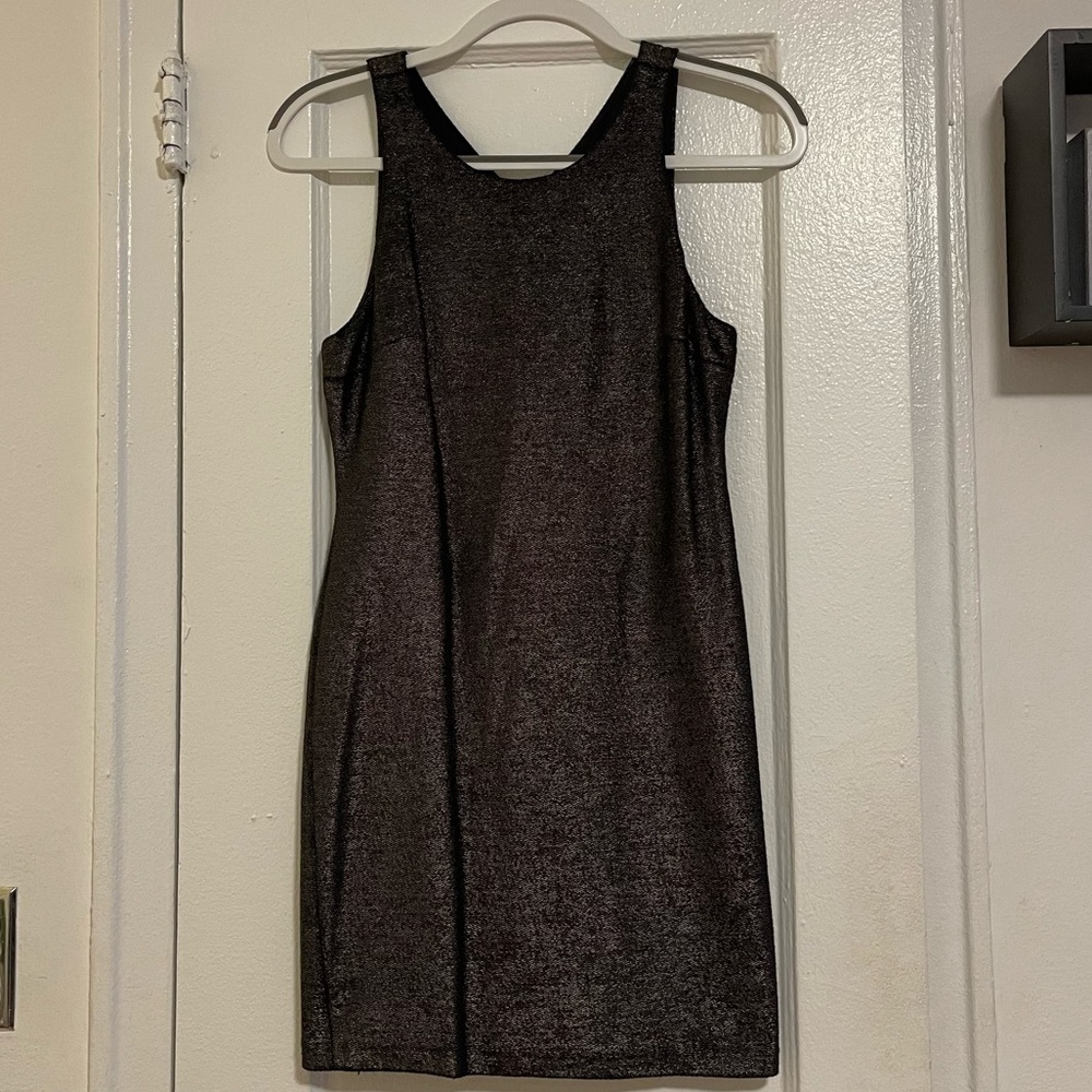 Simple metallic dress